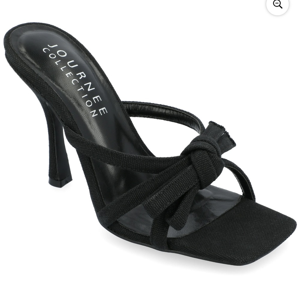 Journee Collection Womens Cilicia Slip On Multi Strap Open Toe Pumps